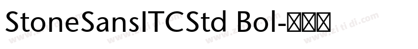 StoneSansITCStd Bol字体转换